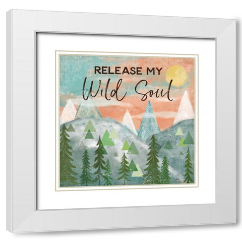 Woodland Forest VII White Modern Wood Framed Art Print with Double Matting by Charron, Veronique