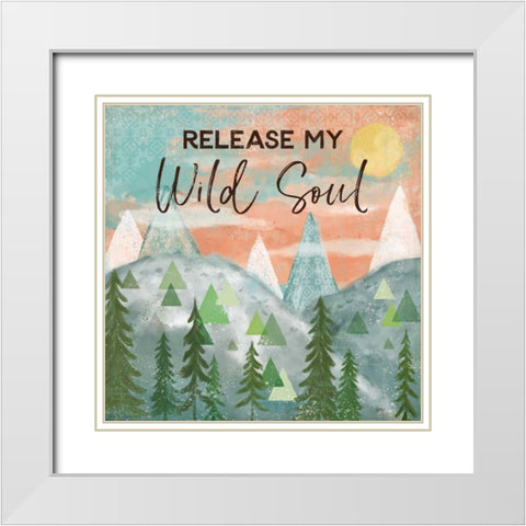 Woodland Forest VII White Modern Wood Framed Art Print with Double Matting by Charron, Veronique