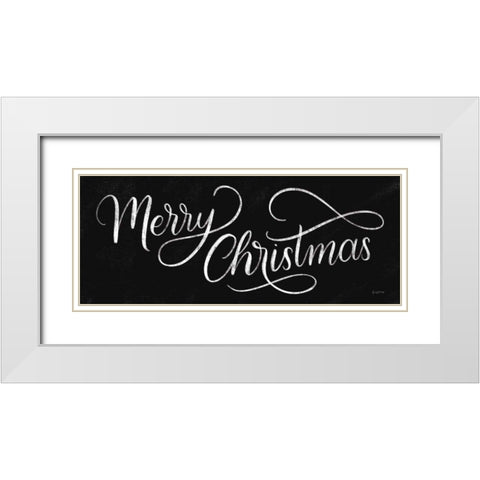 Christmas Sayings II Words White Modern Wood Framed Art Print with Double Matting by Thorns, Becky