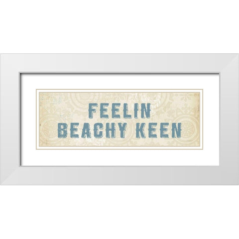 Beach Treasures VII  No Shells White Modern Wood Framed Art Print with Double Matting by Adams, Emily