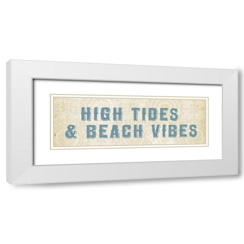 Beach Treasures VIII  No Shells White Modern Wood Framed Art Print with Double Matting by Adams, Emily