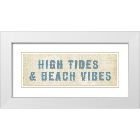 Beach Treasures VIII  No Shells White Modern Wood Framed Art Print with Double Matting by Adams, Emily