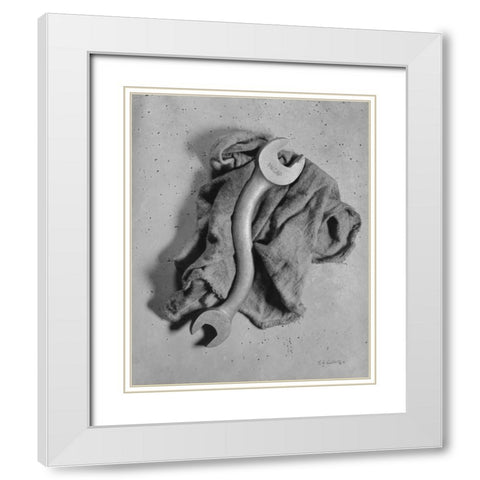 Cap Wrench White Modern Wood Framed Art Print with Double Matting by Goldstein, Ed