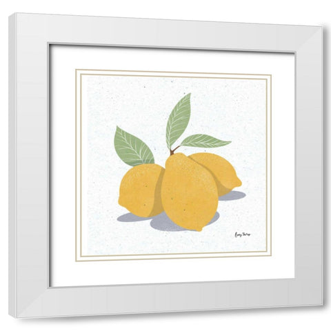 Fruity Cocktails V White Modern Wood Framed Art Print with Double Matting by Thorns, Becky