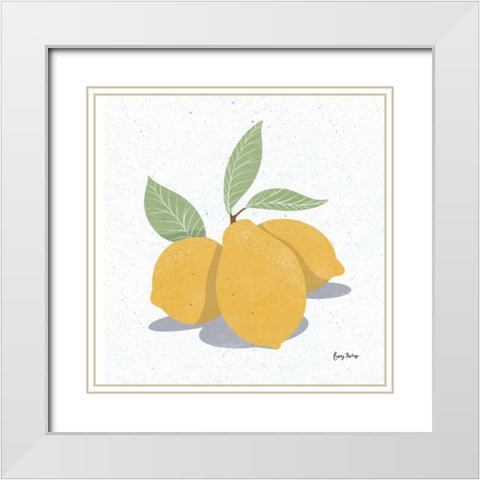 Fruity Cocktails V White Modern Wood Framed Art Print with Double Matting by Thorns, Becky