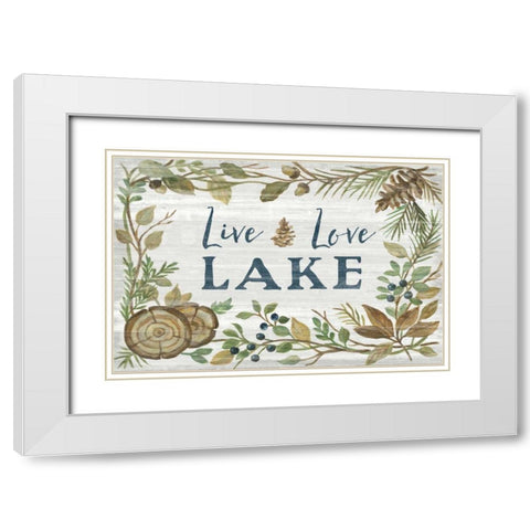Lakeside Retreat III White Modern Wood Framed Art Print with Double Matting by Vassileva, Silvia
