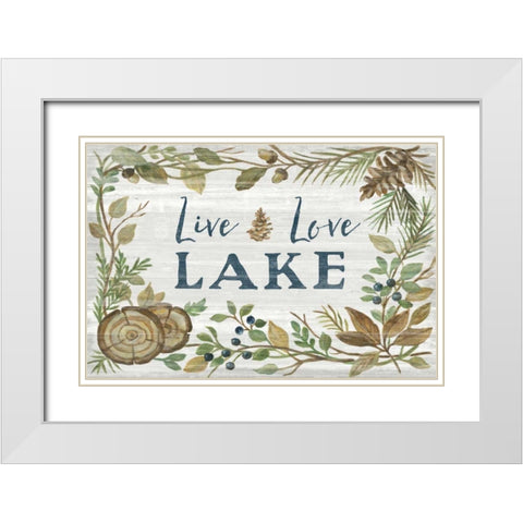 Lakeside Retreat III White Modern Wood Framed Art Print with Double Matting by Vassileva, Silvia