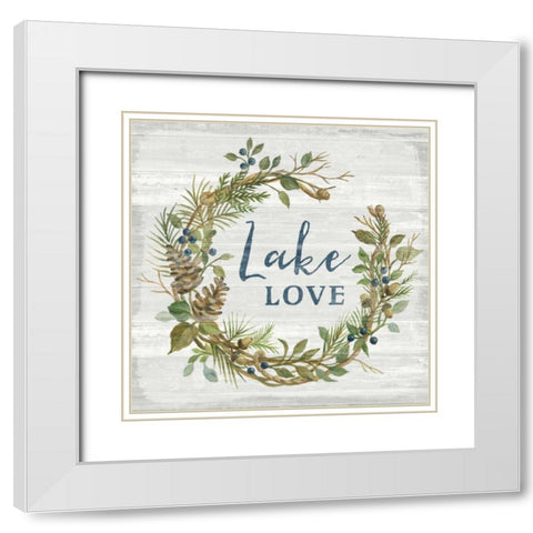 Lakeside Retreat IV White Modern Wood Framed Art Print with Double Matting by Vassileva, Silvia