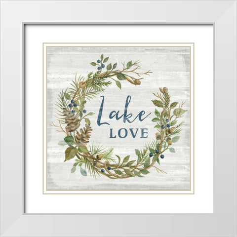 Lakeside Retreat IV White Modern Wood Framed Art Print with Double Matting by Vassileva, Silvia