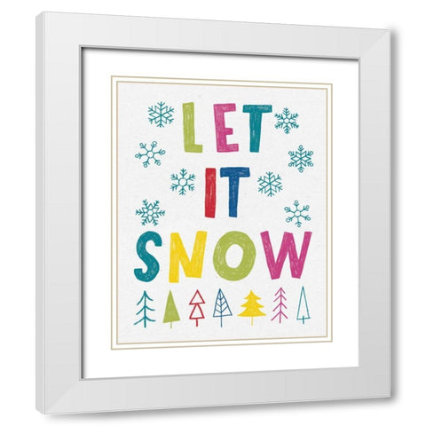 Merry and Bright II White Modern Wood Framed Art Print with Double Matting by Hershey, Moira