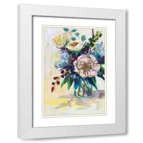 Glowing on White White Modern Wood Framed Art Print with Double Matting by Vertentes, Jeanette