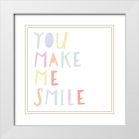 Lets Chase Rainbows XIII White Modern Wood Framed Art Print with Double Matting by Jackson, Jenaya