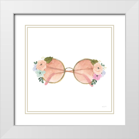 Lets Chase Rainbows XX White Modern Wood Framed Art Print with Double Matting by Jackson, Jenaya