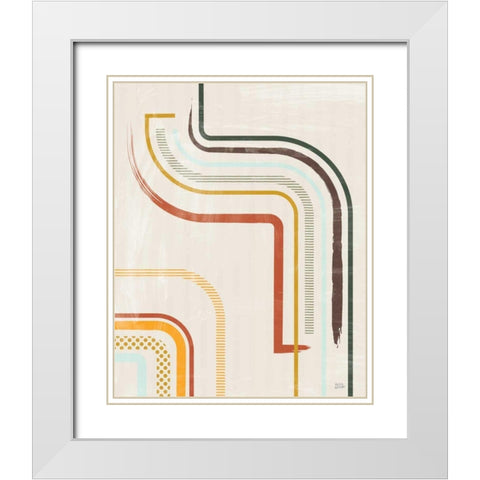 Lingering Lines I White Modern Wood Framed Art Print with Double Matting by Averinos, Melissa