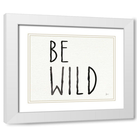 Little Jewels Be Wild White Modern Wood Framed Art Print with Double Matting by Aiken, Jess