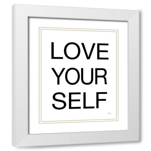 Harvest Garden Love White Modern Wood Framed Art Print with Double Matting by Marshall, Laura