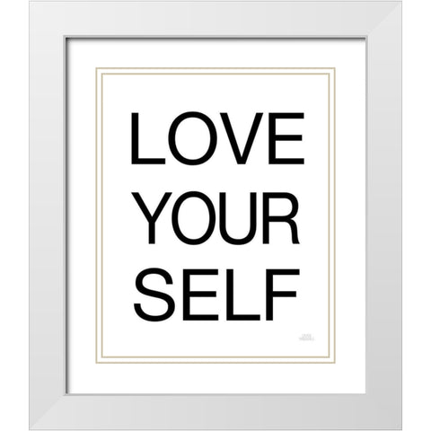 Harvest Garden Love White Modern Wood Framed Art Print with Double Matting by Marshall, Laura