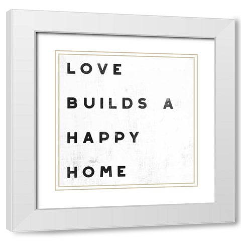 Lovely Home I White White Modern Wood Framed Art Print with Double Matting by Wild Apple Portfolio