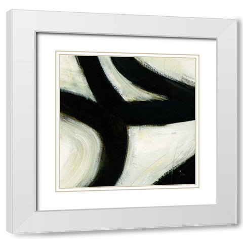 In the Maze II Crop White Modern Wood Framed Art Print with Double Matting by Davies, Jane