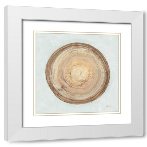 Through The Years I Blue White Modern Wood Framed Art Print with Double Matting by Hristova, Albena