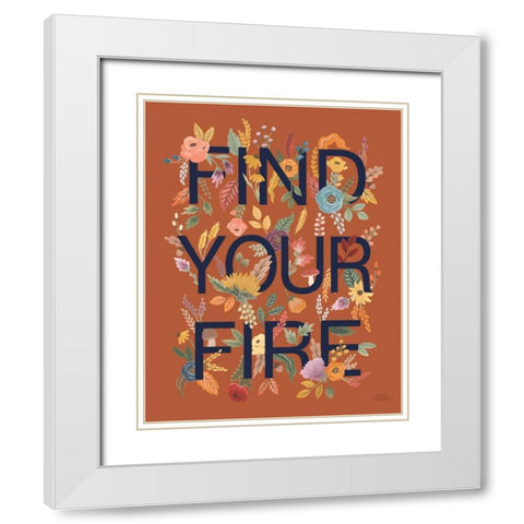 Harvest Garden III Rust White Modern Wood Framed Art Print with Double Matting by Marshall, Laura