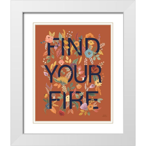 Harvest Garden III Rust White Modern Wood Framed Art Print with Double Matting by Marshall, Laura