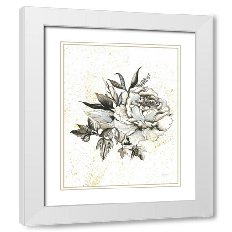 Elegance II MB White Modern Wood Framed Art Print with Double Matting by Rice, Kristy