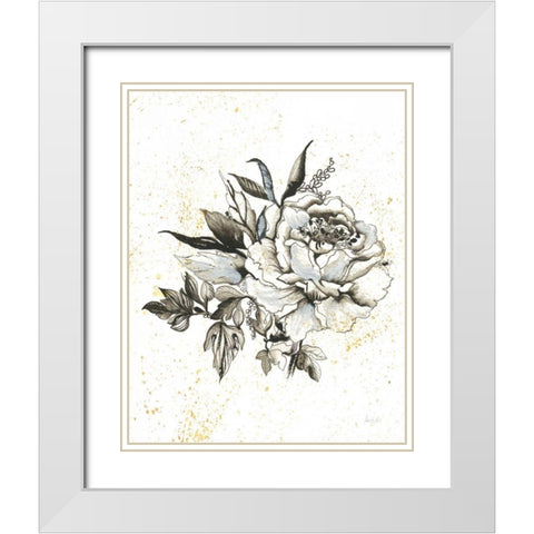 Elegance II MB White Modern Wood Framed Art Print with Double Matting by Rice, Kristy