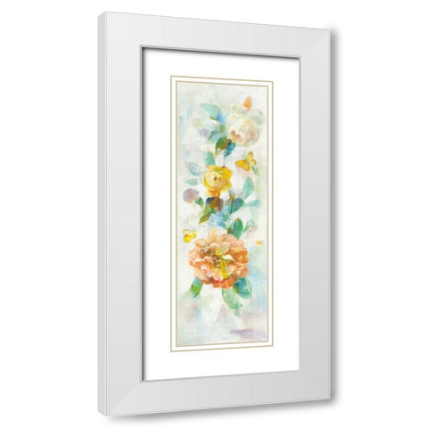 Blooming Splendor IV White Modern Wood Framed Art Print with Double Matting by Nai, Danhui