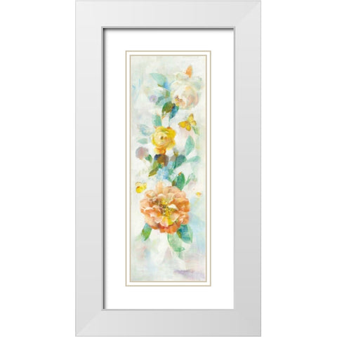 Blooming Splendor IV White Modern Wood Framed Art Print with Double Matting by Nai, Danhui