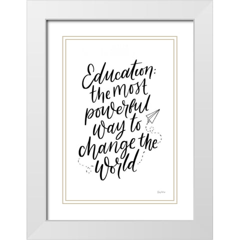 Teachers II White Modern Wood Framed Art Print with Double Matting by Thorns, Becky