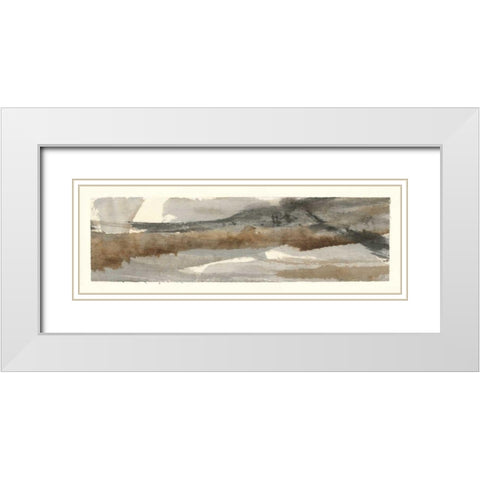 Brushscape I White Modern Wood Framed Art Print with Double Matting by Paschke, Chris