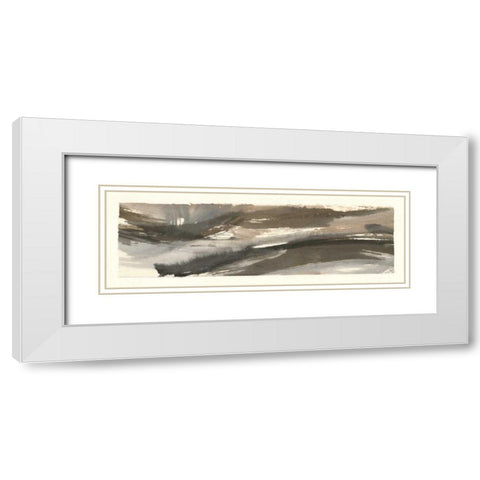 Brushscape IV White Modern Wood Framed Art Print with Double Matting by Paschke, Chris