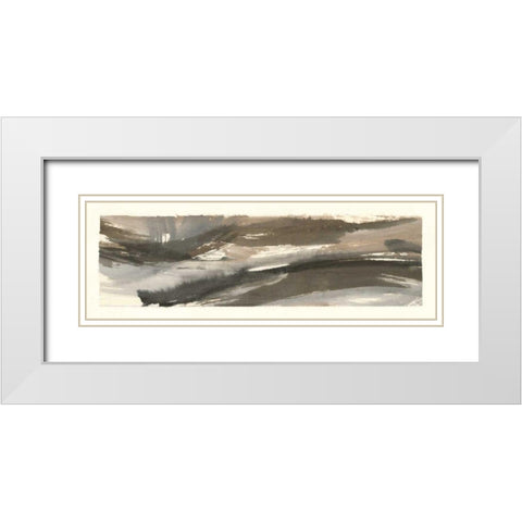 Brushscape IV White Modern Wood Framed Art Print with Double Matting by Paschke, Chris