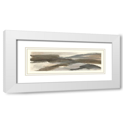Brushscape V White Modern Wood Framed Art Print with Double Matting by Paschke, Chris