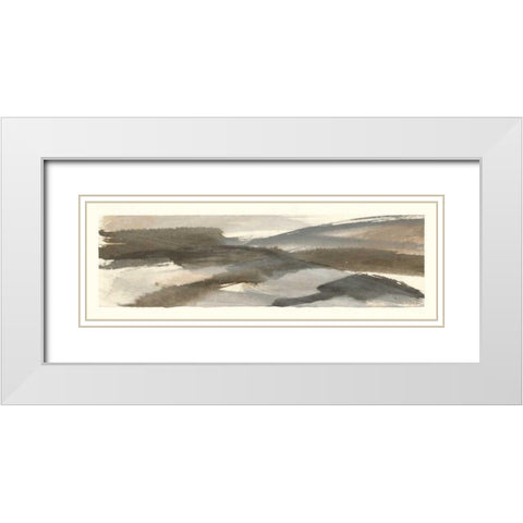 Brushscape V White Modern Wood Framed Art Print with Double Matting by Paschke, Chris