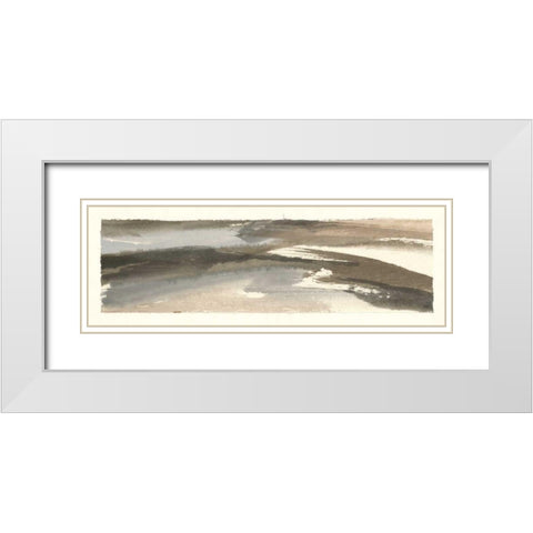 Brushscape VI White Modern Wood Framed Art Print with Double Matting by Paschke, Chris