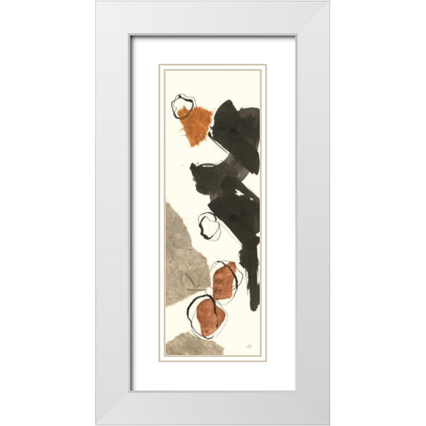 Copper Linked I White Modern Wood Framed Art Print with Double Matting by Paschke, Chris