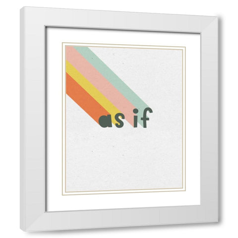 Rainbow Words I White Modern Wood Framed Art Print with Double Matting by Hershey, Moira