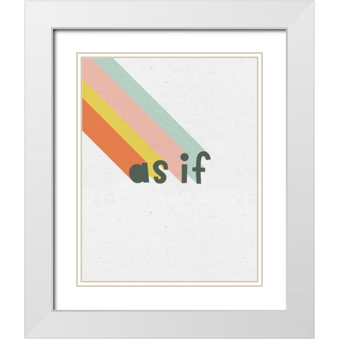 Rainbow Words I White Modern Wood Framed Art Print with Double Matting by Hershey, Moira