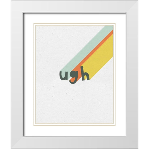 Rainbow Words II White Modern Wood Framed Art Print with Double Matting by Hershey, Moira