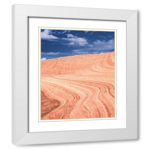 Coyote Buttes V Blush Orange Crop White Modern Wood Framed Art Print with Double Matting by Majchrowicz, Alan