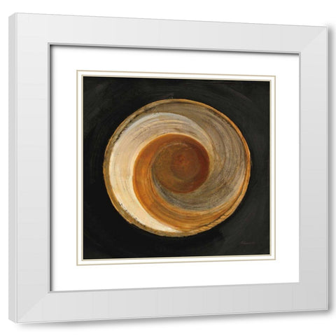 Woven Beauty I on Black White Modern Wood Framed Art Print with Double Matting by Hristova, Albena