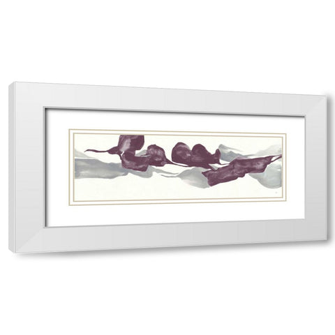 Plum and Gray IV White Modern Wood Framed Art Print with Double Matting by Paschke, Chris