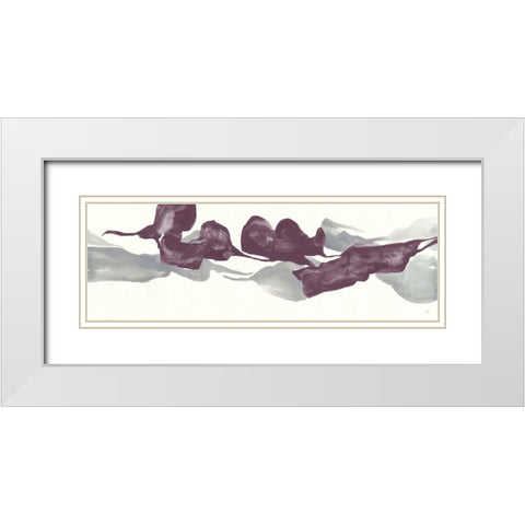 Plum and Gray IV White Modern Wood Framed Art Print with Double Matting by Paschke, Chris
