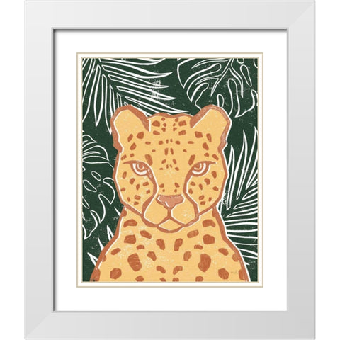 Jungle II Green White Modern Wood Framed Art Print with Double Matting by Hershey, Moira