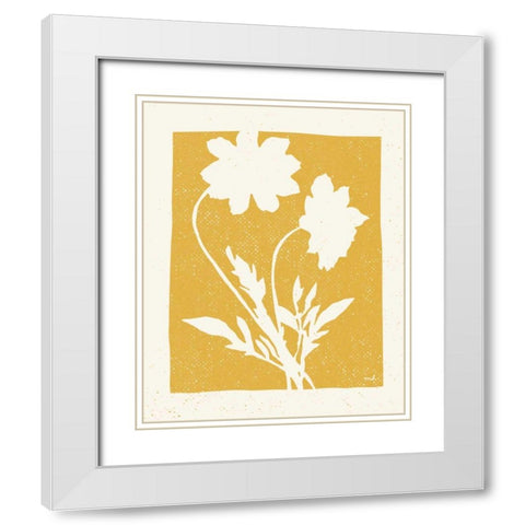 Joyful Spring I Golden Yellow White Modern Wood Framed Art Print with Double Matting by Hershey, Moira