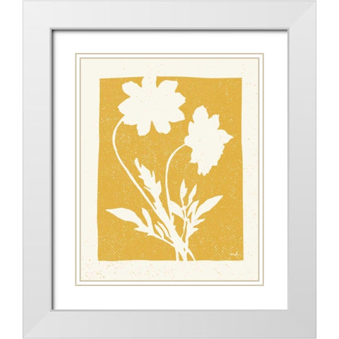 Joyful Spring I Golden Yellow White Modern Wood Framed Art Print with Double Matting by Hershey, Moira
