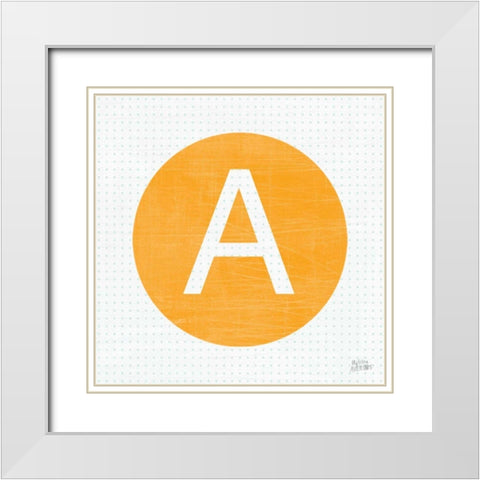 Retro Subway Symbol III White Modern Wood Framed Art Print with Double Matting by Averinos, Melissa