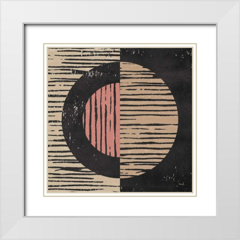 Primitive I Terra Cotta White Modern Wood Framed Art Print with Double Matting by Hershey, Moira